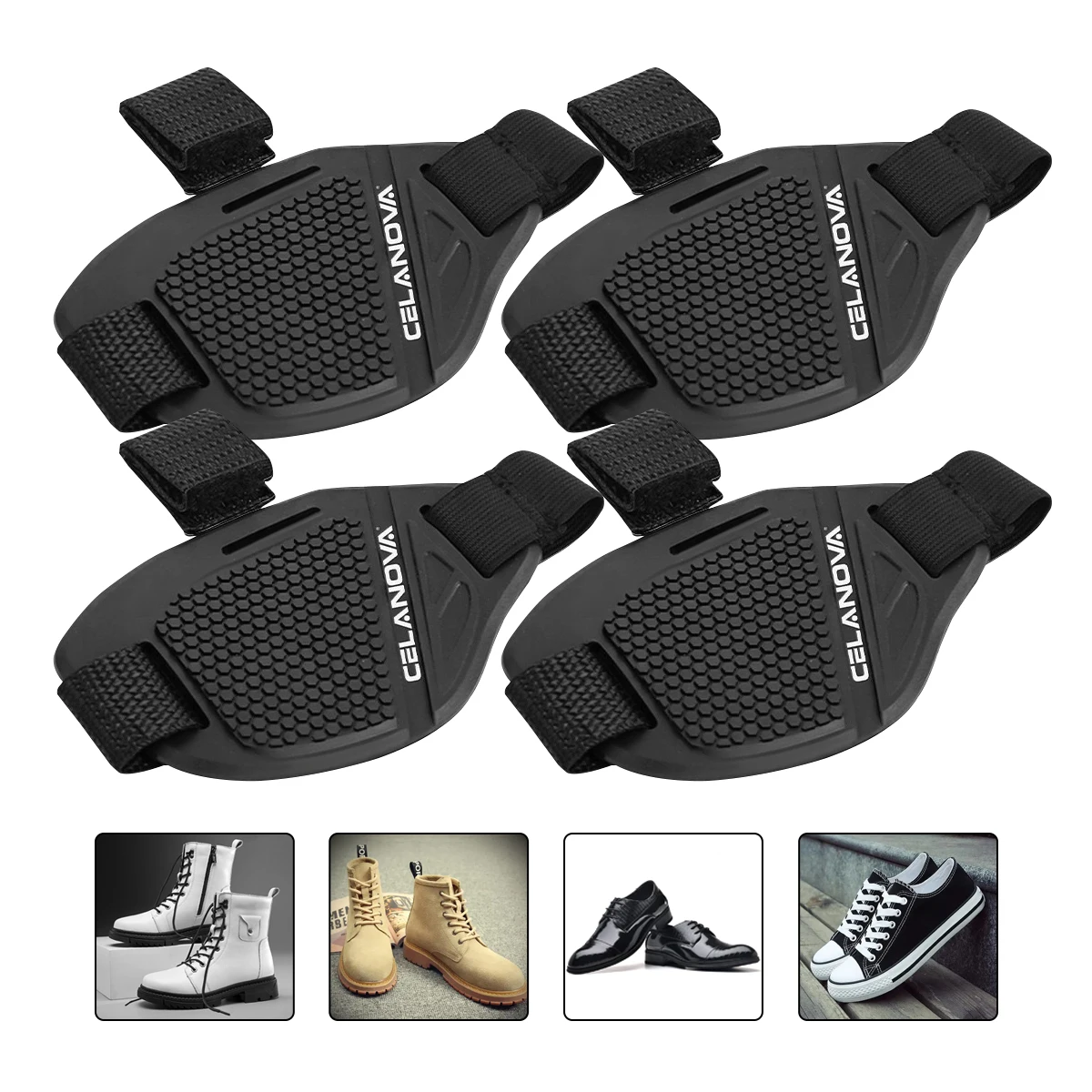 Motorcycle Black Motorbike Shift Pad Shoe Boot Cover Protective Gear Motorcycle Motorbike Shift Pad, Shoe Boot Cover Protector,