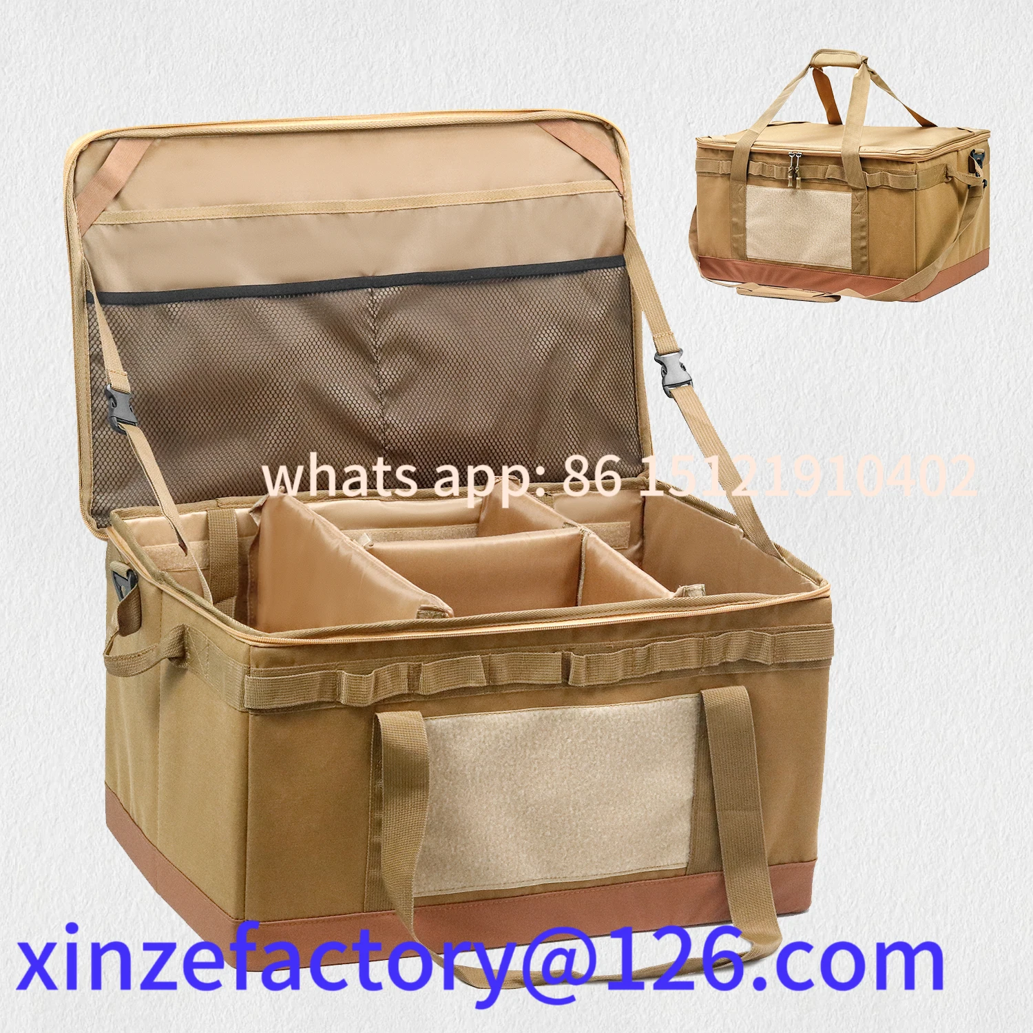 

Be suitable for 60L Large Camping Storage Bag Collapsible Cooking Trunk Organizer Oxford Fabric