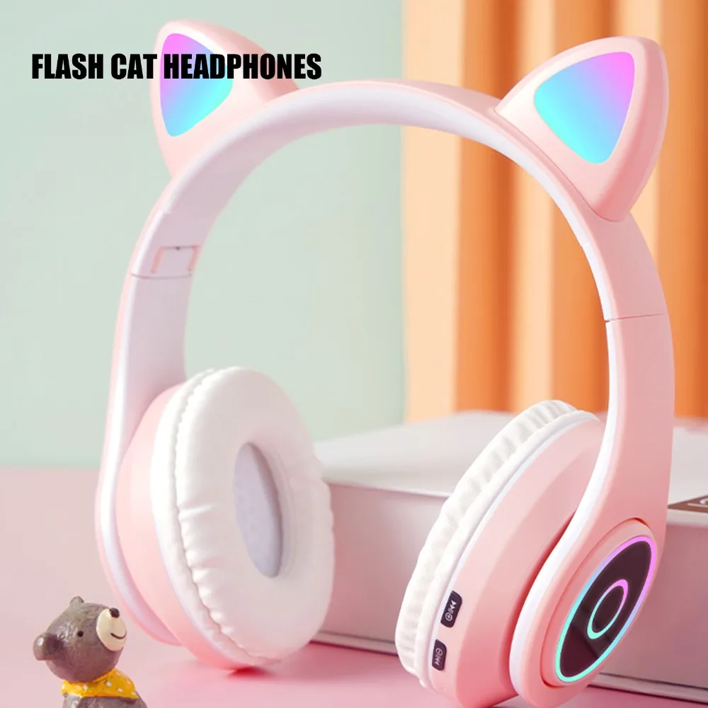 

Bluetooth Technology Cute Cat Ear Bluetooth Headset Adjustable Adjustable Headphones Wireless Bluetooth Headset Wireless Use