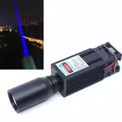 Module laser à lumière grossière avec expanseur de faisceau, lumière bleue, 3cm, 12V, 450nm, 10W