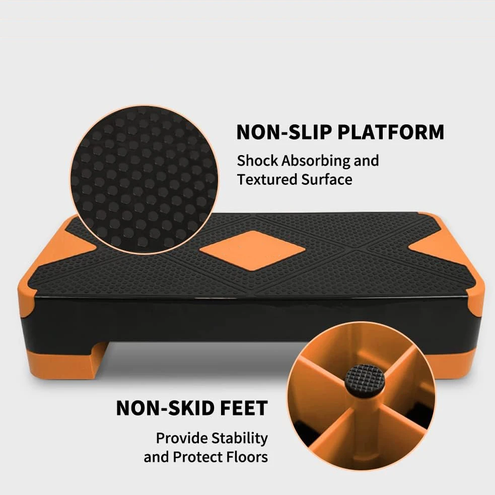 Adjustable Aerobic Step Home Exercise Equipment Gym Platform with risers Aerobic Stepper Aerobic Exercise Step Fitness Pedal