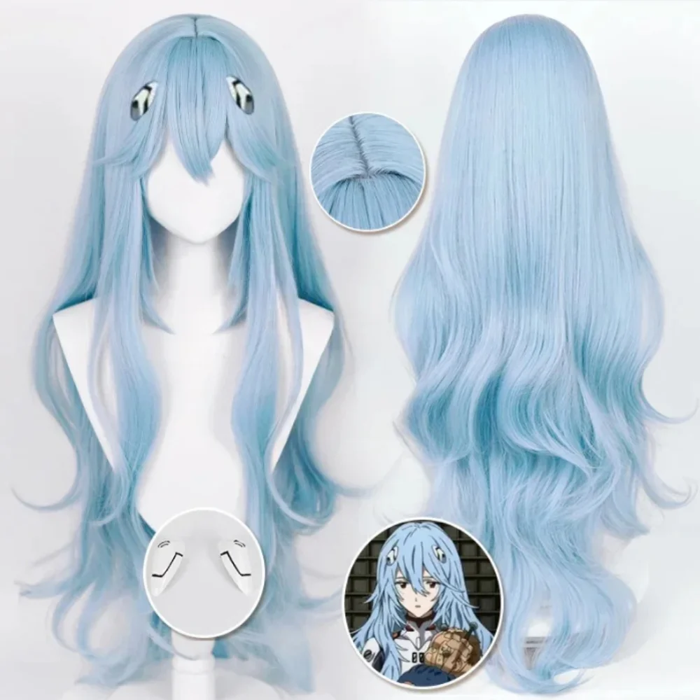 

Anime New Rei Ayanami Cosplay Wig EVA Cosplay Long Wave Blue Wig EVA Cosplay Wigs Heat Resistant Synthetic Hair Wigs