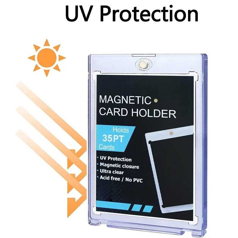 Tarjetero magnético para tarjetas comerciales, funda protectora para tarjetas de béisbol, 35PT, 10/1 piezas