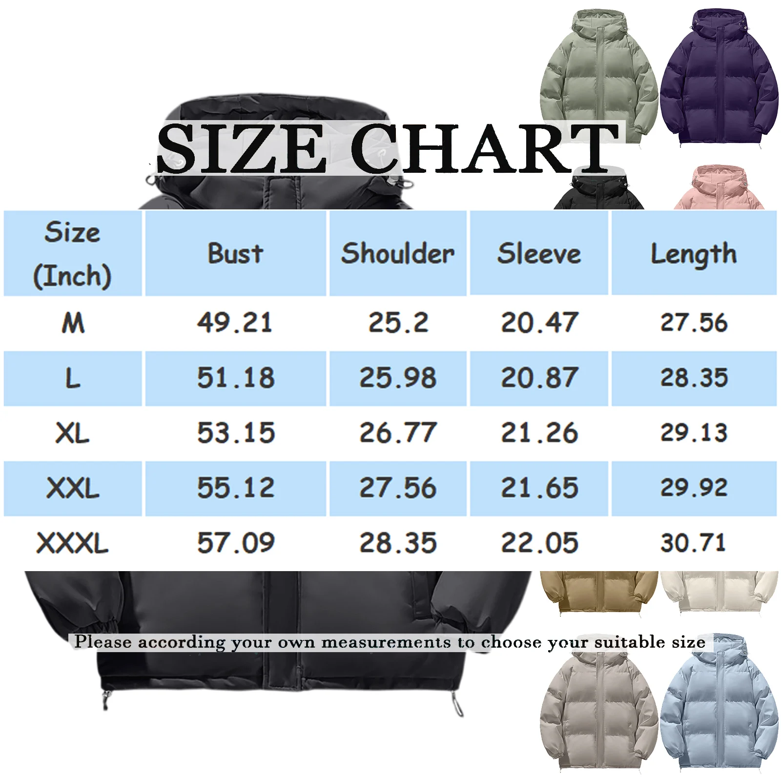 سترة فضفاضة بغطاء للرأس للرجال سترة كاجوال بأكمام طويلة ملابس شتوية بلون سادة سترة قطنية دافئة للشتاء في الهواء الطلق #6
