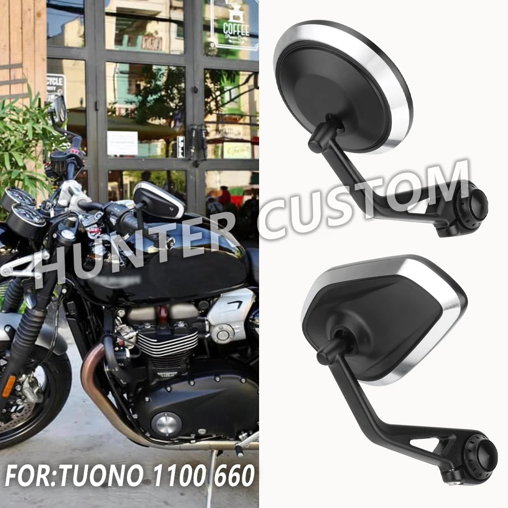 

Motorcycle Bar End Mirror Handlebar Rear View Mirrors For APRILIA TUONO 125 660 1100