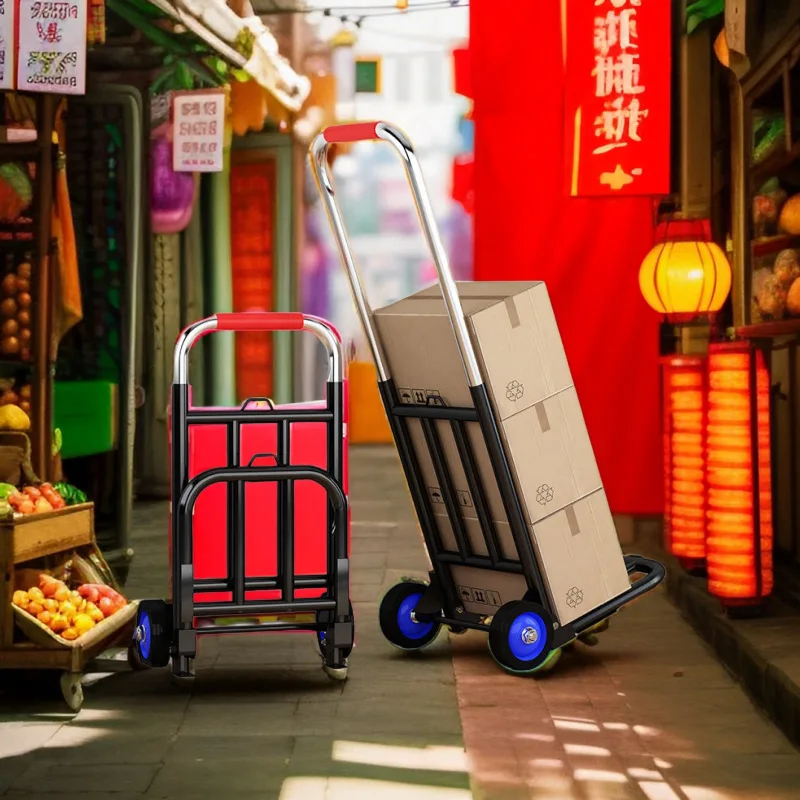 portable-hand-pulled-cart-for-travel-and-household-use-lightweight-shopping-and-moving-vehicle-small-stall-cart