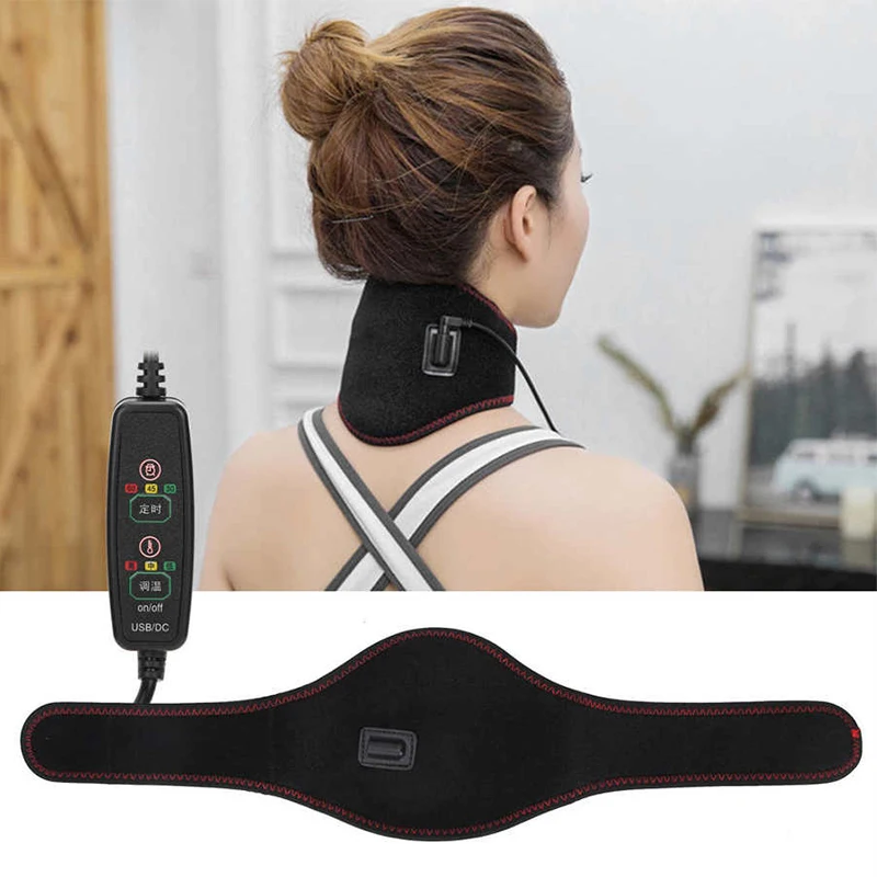 

Массажер для поддержки шеи, нагревательная терапия с электрическим тепловым сжатием, шейное обертывание, устройство, протектор, инструмент для облегчения боли