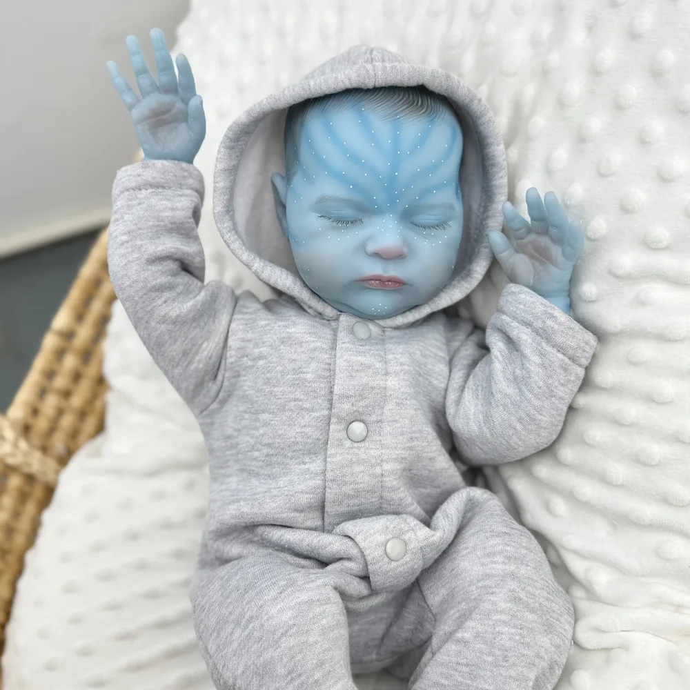 bzdoll-20inch-realistic-asleep-reborn-baby-doll-blue-skin-avatar-style-lifelike-handmade-cloth-body-doll-fashion-birthday-gift