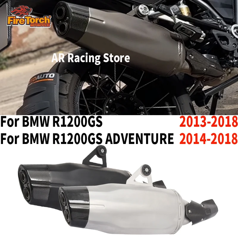 Slip On For BMW R1200 GS R1200GS R 1200 R1200 GS ADV Adventure 2013 - 2018 Motorcycle Exhaust Mid Pipe Muffler Escape Moto