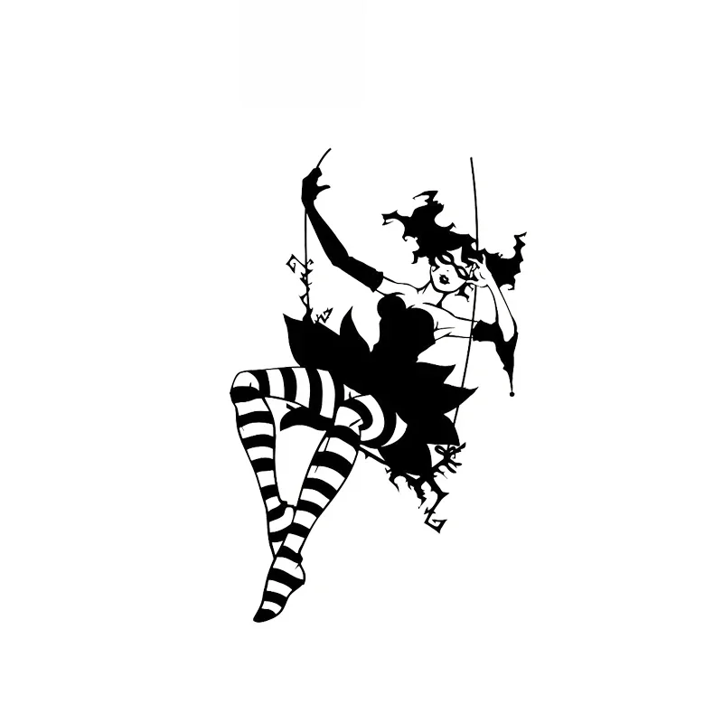 

Personalized Wild Sexy Girl Car Stickers Pvc Decals Fantastic Style High Quality Fashion Stickers Black/white, 14cm*9cm