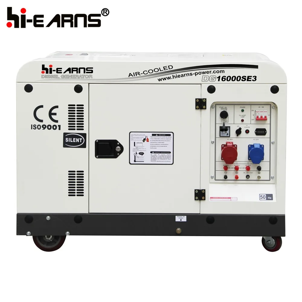 Hot Sale 12 KW Twin Cylinder three phase Silent dies el Generator From China