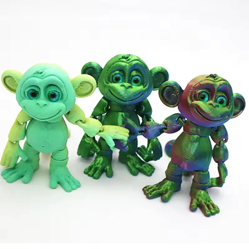 3D Printing Monkey Crafts Figure Multi-joint Movable Funny Abstract For Home Desk Decoration Accessories Children's Unique Gift