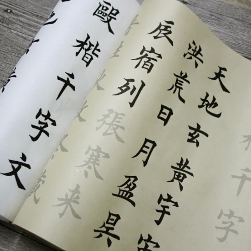 Ou Style Medium Regular Script Copybook Scroll 0.35*11m Chinese Classics Thousand Characters Calligraphy Long Roll for Beginner
