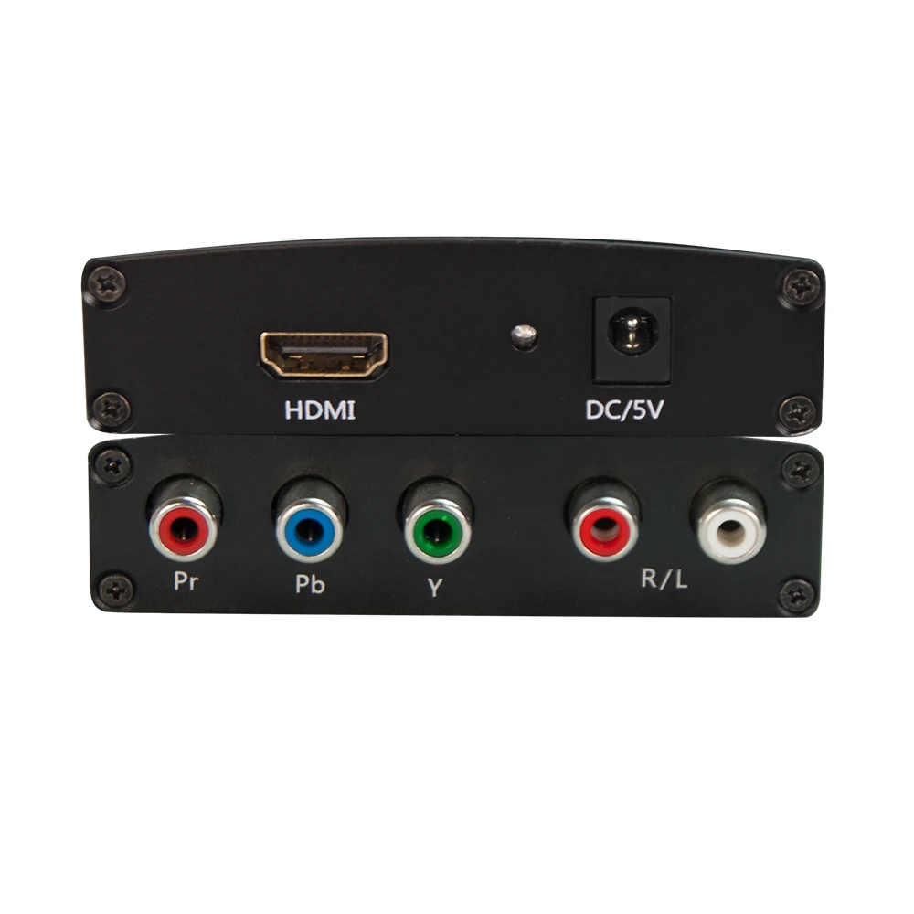 HDMI to YPbPr+R/L Audio Converter,1080p Support, 12-bit Deep Color, 10-bit DAC, UXGA, Easy Setup for HDTV, Projector, STB, DVD