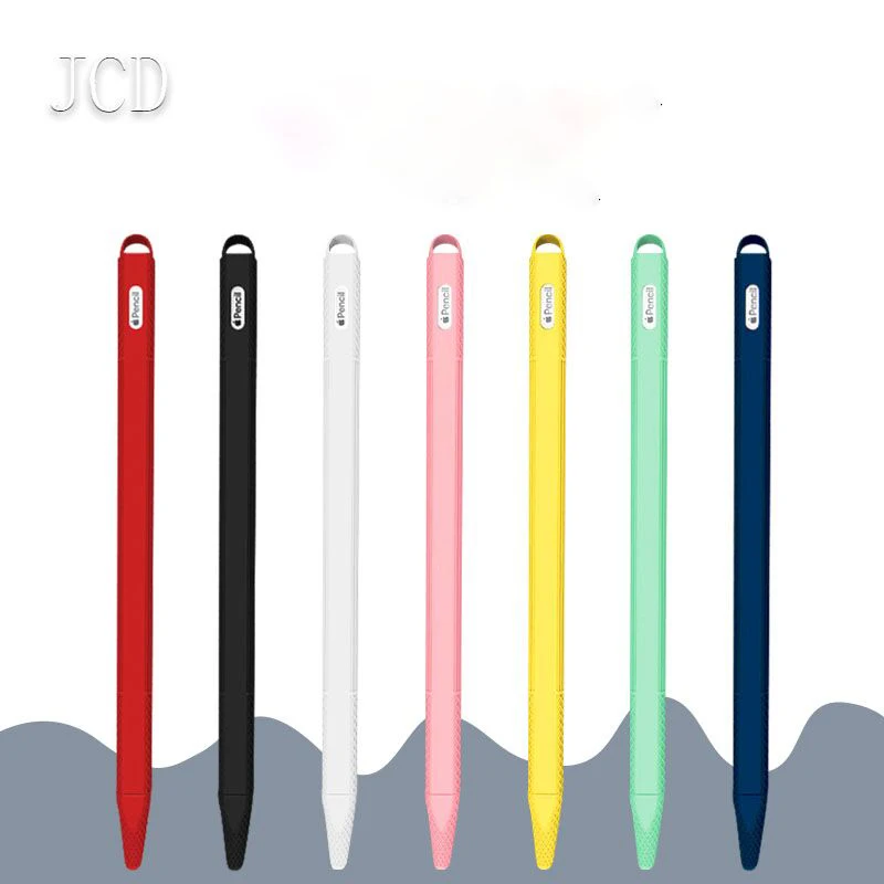 JCD 1PC For Apple Pencil Soft Silicone Second Generation Pen Case Anti Drop and Anti Slip Tablet Touch Pen Phone Accessories