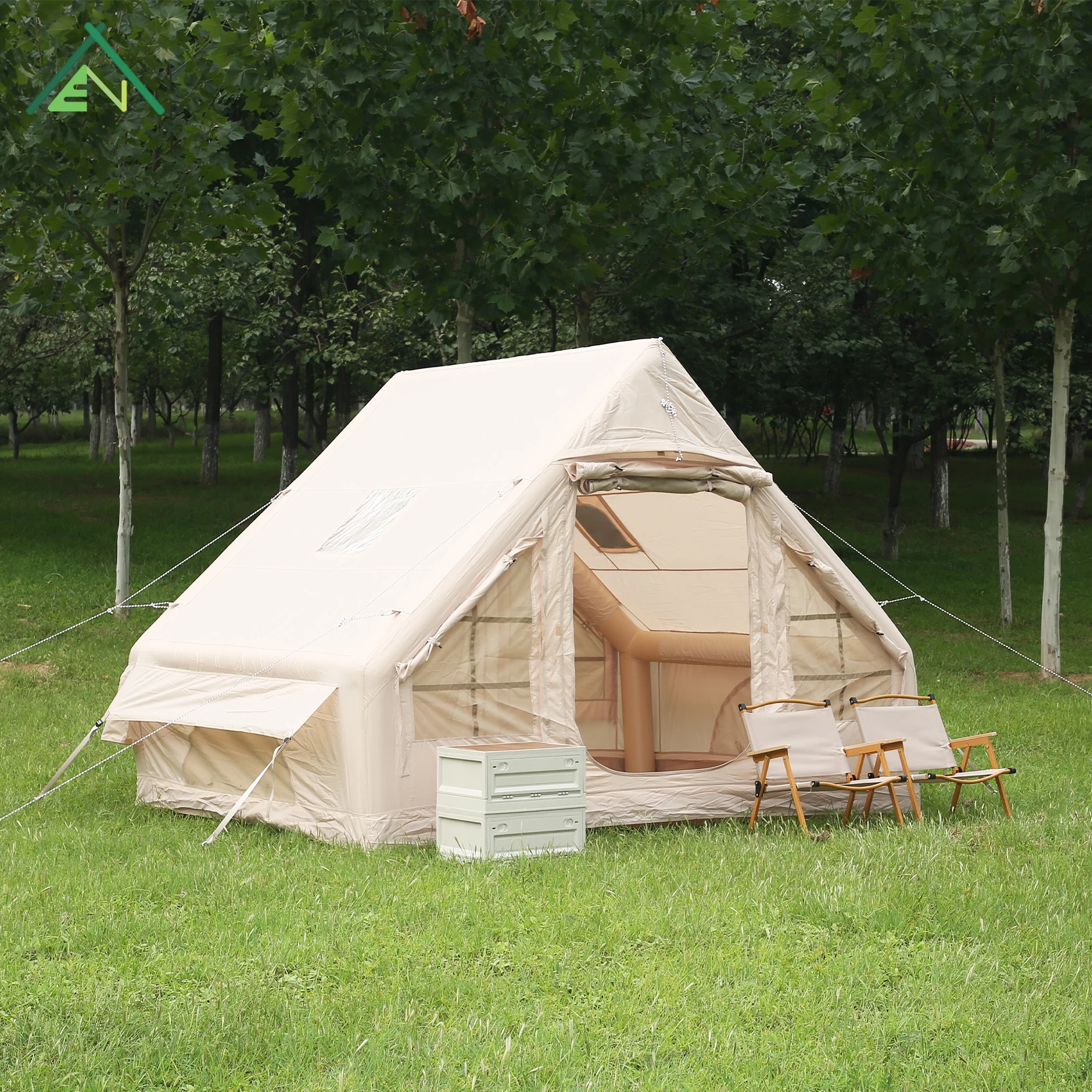 Hot Selling Waterproof Oxford Cloth Portable Tourus Inflatable Camping Tent-Double Layer One 3-4 Person Four-Season