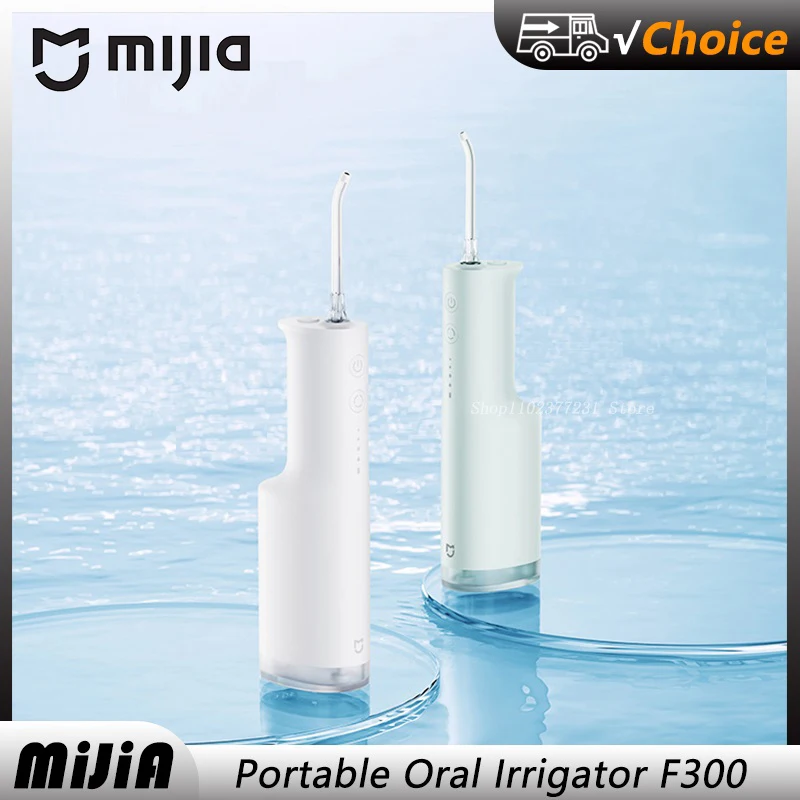 MIJIA Electric Oral Irrigator F300,240mL Water Tank,4 Mode Irrigator,2000time/m Frequency Pulse,long battery life ﻿