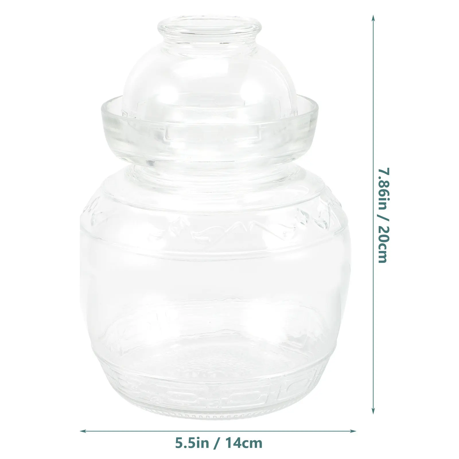 Fine Workmanship Glass Pickle Jar Airtight Design for Pickling Fermenting Spices Coffee Grains Tea Dust Proof Insect Proof