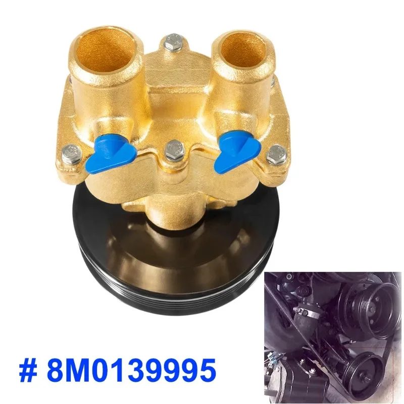 Brass Raw Sea Water Pump Kit for Mercury Mercruiser Quicksilver 4.3 5.0 5.7 6.2L 8M0139995 8M0137216, 46-862914T10, 46-8M0118067