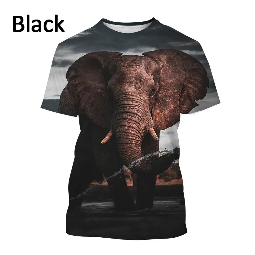 2022 Men and Woman 3D Elephant Print T-shirt Fashion Personality Funny Elephant Pattern Hip-hop Punk T-shirt XS-5XL