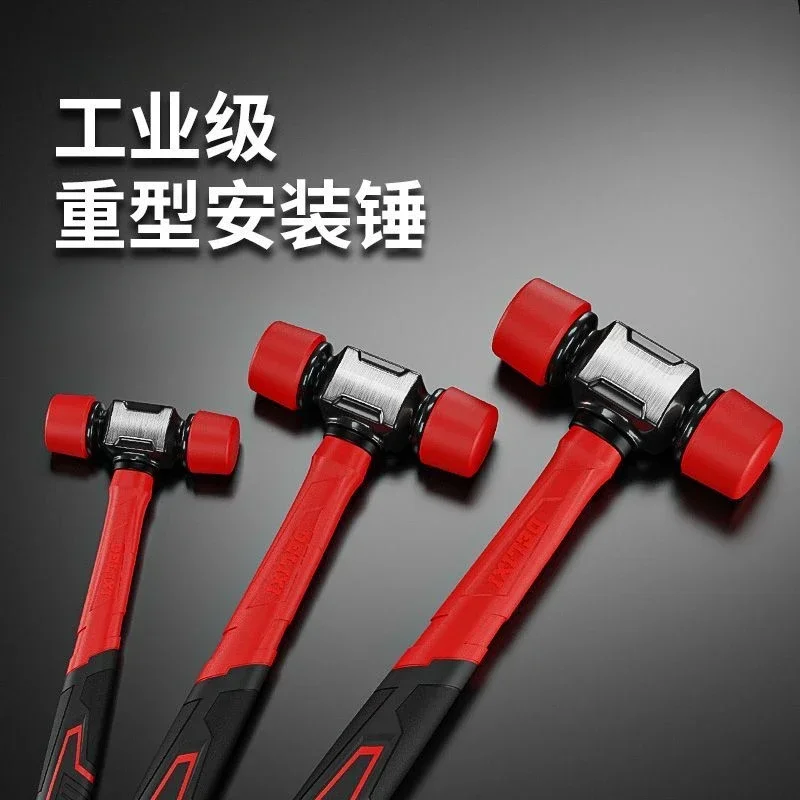 Multi Functional Rubber Hammer for Floor Tile Installation with Solid Rubber Hammer