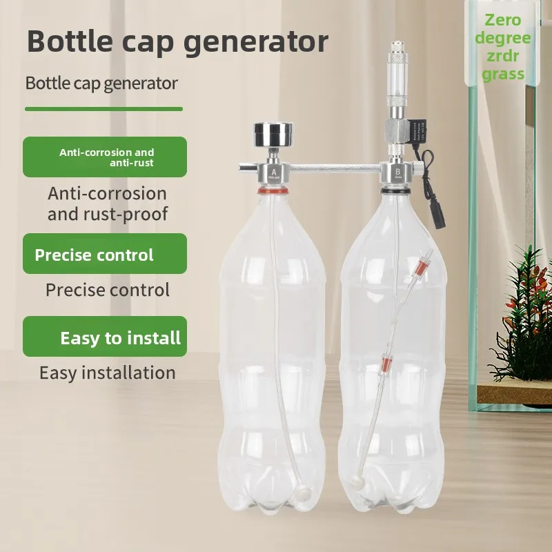 ZRDR Aquarium DIY CO2 Generator System Kit CO2 Generator, Bubble Counter Diffuser with Solenoid Valve,For / Aquatic Plant Growth