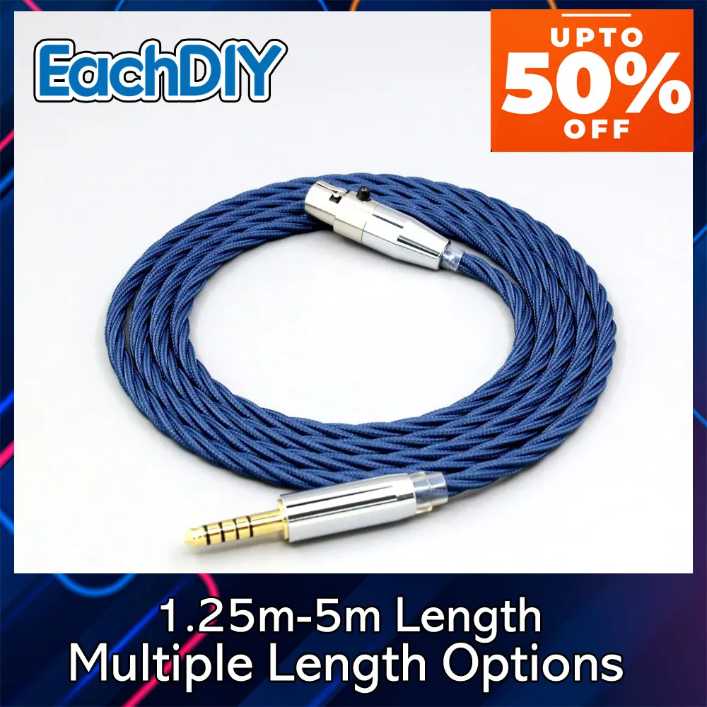 Beyerdynamic DT1770 DT1990 PRO AKG K181 pro 2015 8574 용 99% 순수 실버 OCC 그래핀 합금 풀 슬리브 이어폰 케이블