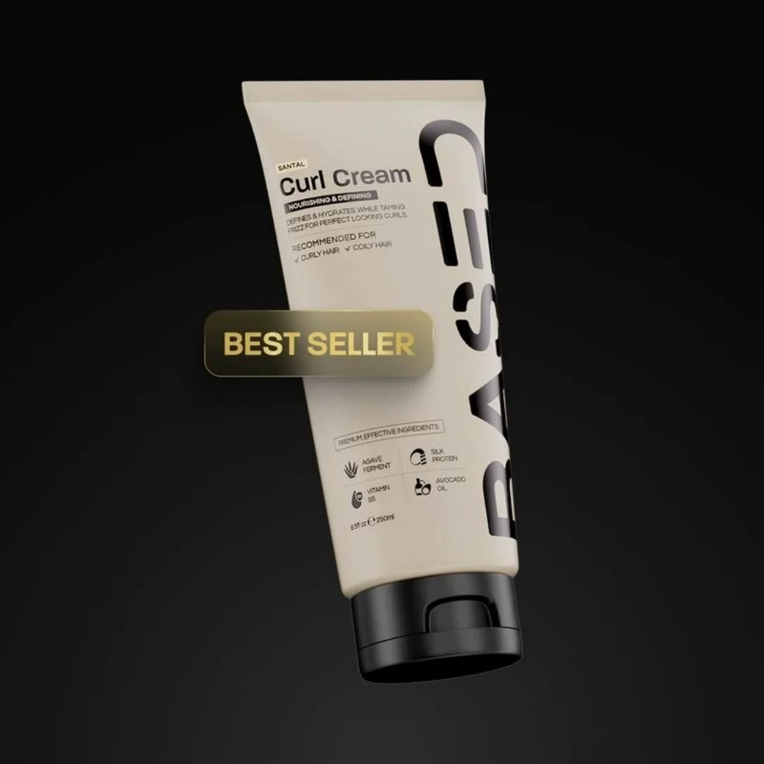 BASED Santal Curl Cream Long Lasting Hold Elastic Nourishing Fluffy Wave Styling Cream Curl Defining For Curly Hair Care