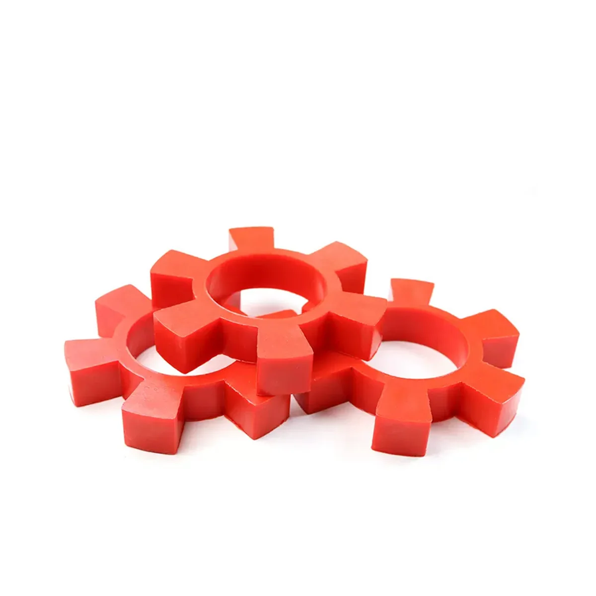 Polyurethane Coupling Buffer Pad Red T-Shaped Plum Blossom Hexagonal Water Pump Wheel Pad Rubber Elastic Block