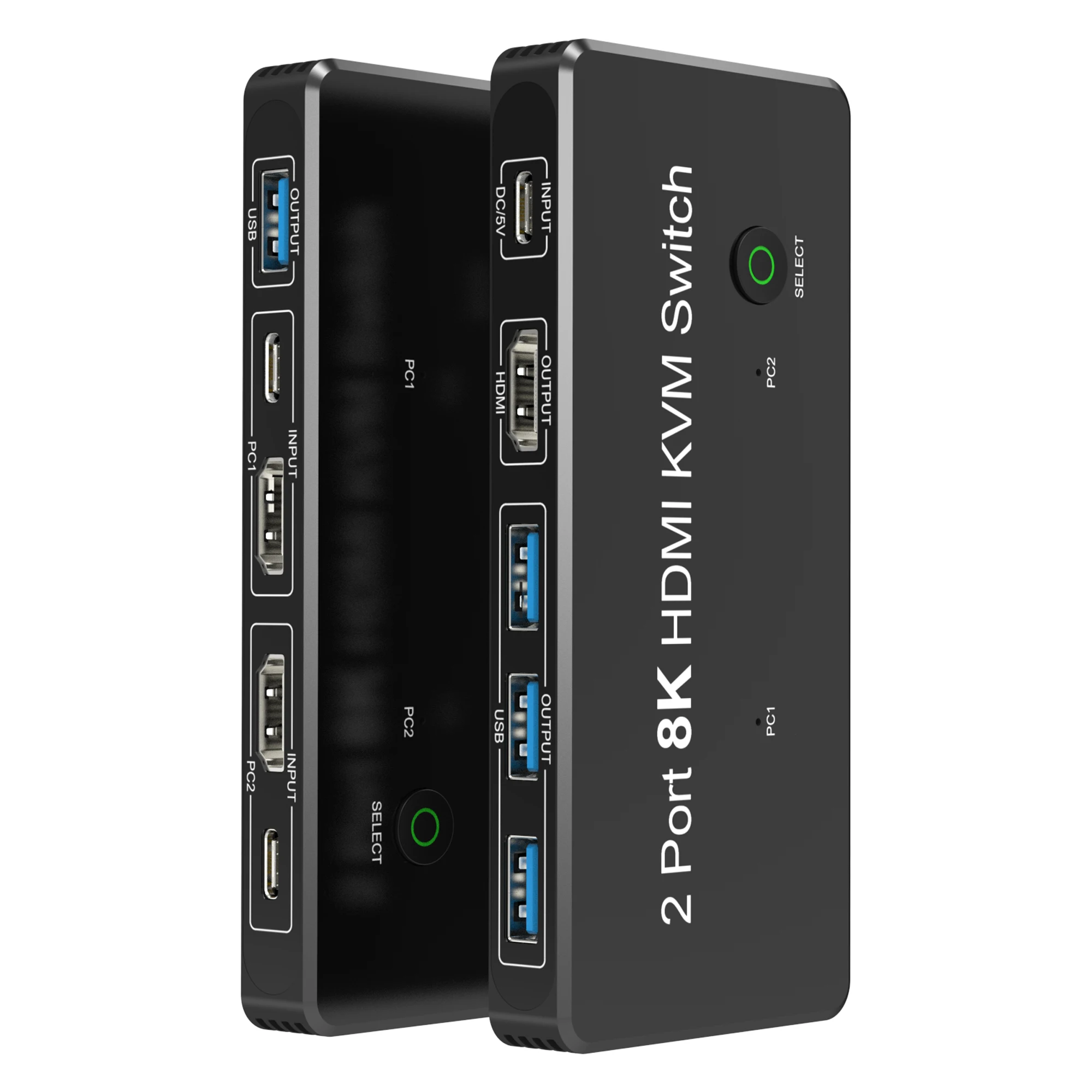 2 porta hdmi-compatível 2.1 8k kvm switch 8k60hz 4k120hz 4xusb3. 0 porta de saída para 2 computadores compartilham a impressora do rato do teclado do monitor