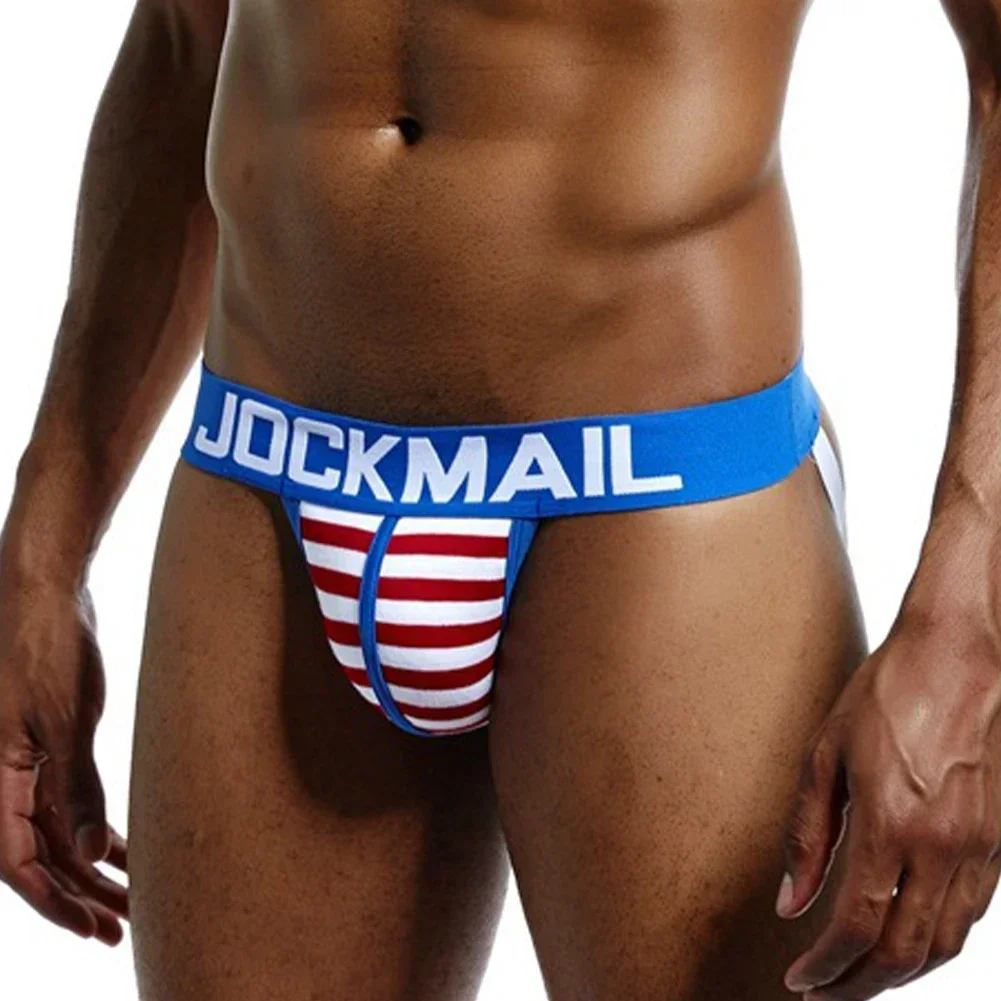 

Male Underwear Jock Strap Underwear Cotton Lingerie Breathable High Stretch Hollow Out Low Waist Regular Length