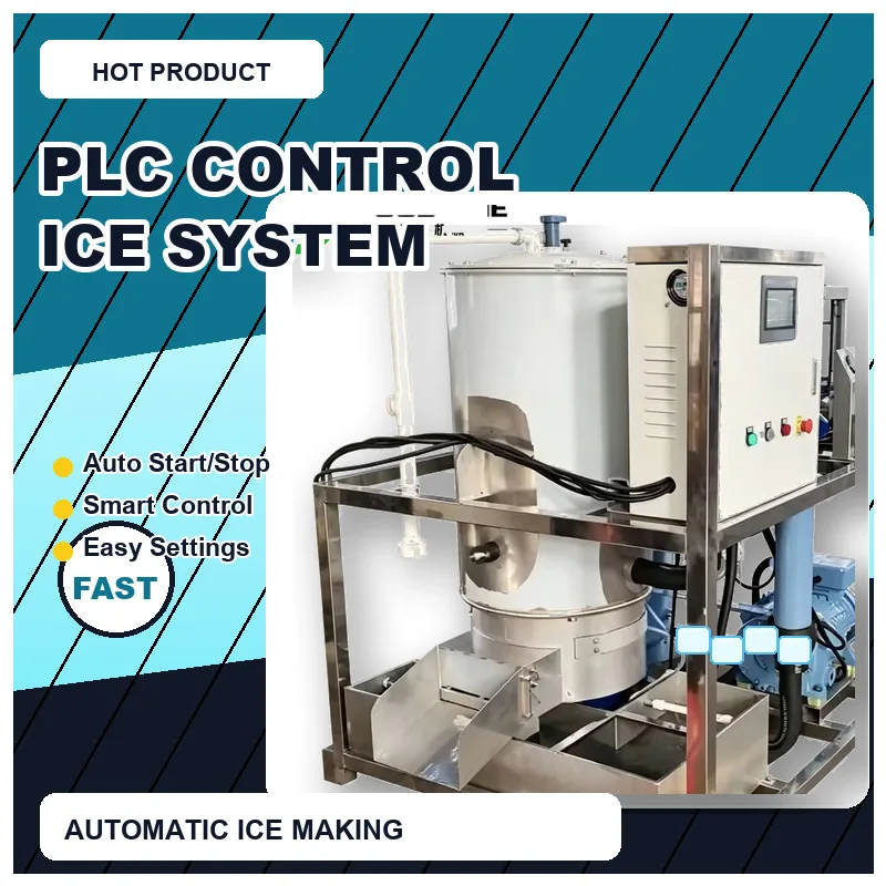 Automatic Tube Ice Machine High Output Commercial Ice Maker for Beverage Cooling Seafood Storage and Food Processing