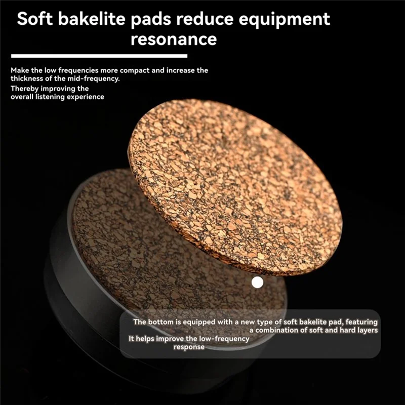 【B74A】For Superior Sound Clarity Stainless Steel Speaker Spikes Feet Non-Slip Rubber Base Damping Pads