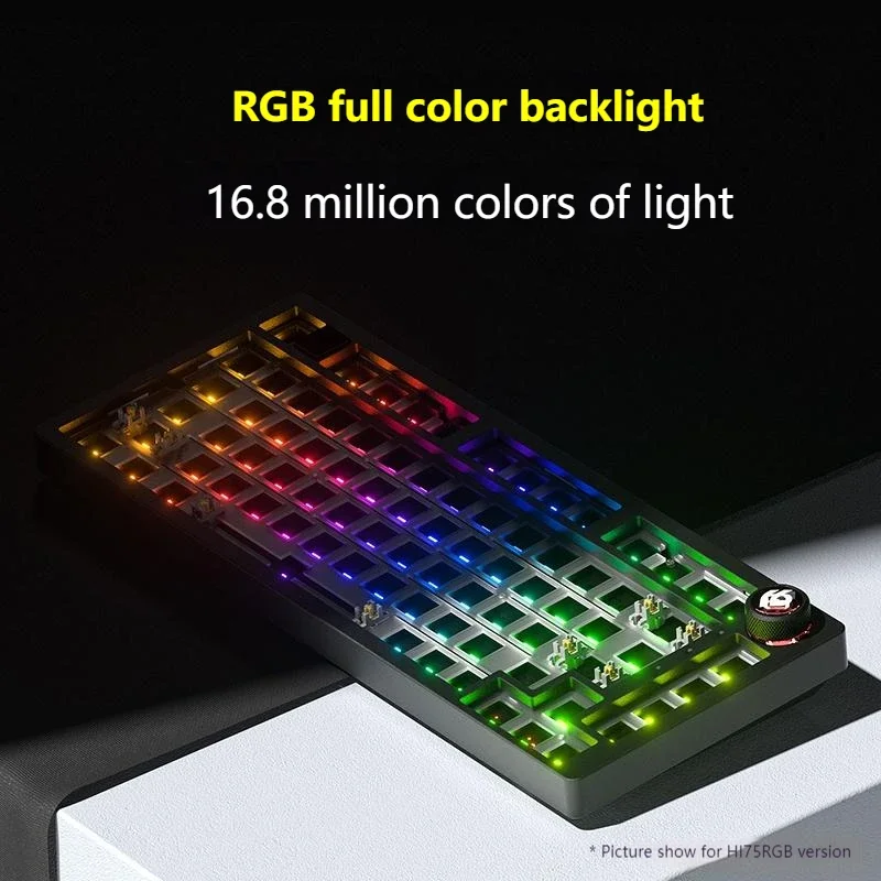 Imagem -03 - Leobog-mecânica Wired Keyboard Kit Gamer Teclados Kit com Botão Rgb Junta Kits de Alumínio Personalizado Hi75