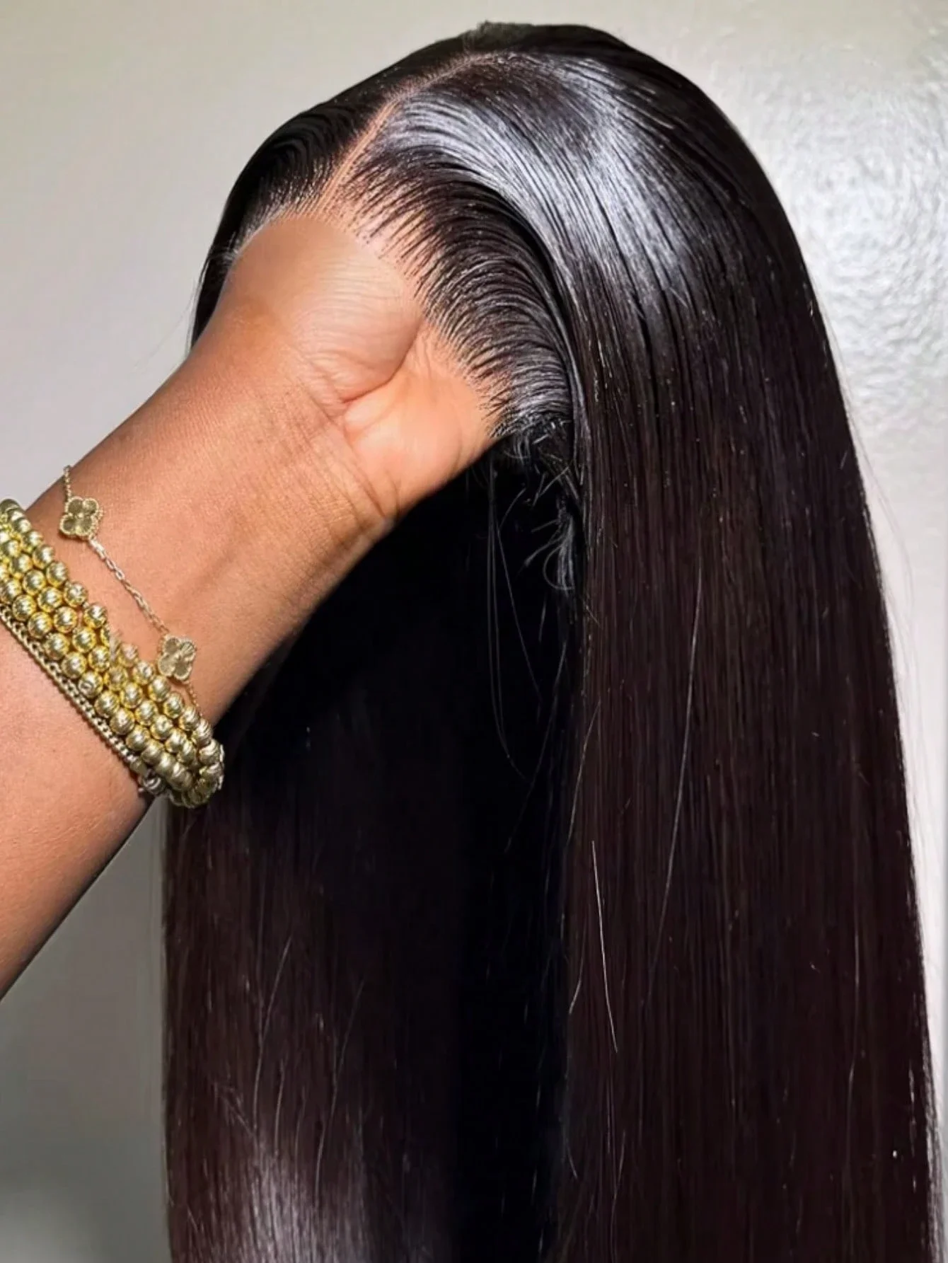 40 Inch 13x4 Transparent Straight Lace Front Wigs 250 Density Brazilian 13x6 HD Lace Frontal Human Hair Wig Long Black Straight Blended Human Lace Wig Pre Plucked Hairline With Baby Hair For Women