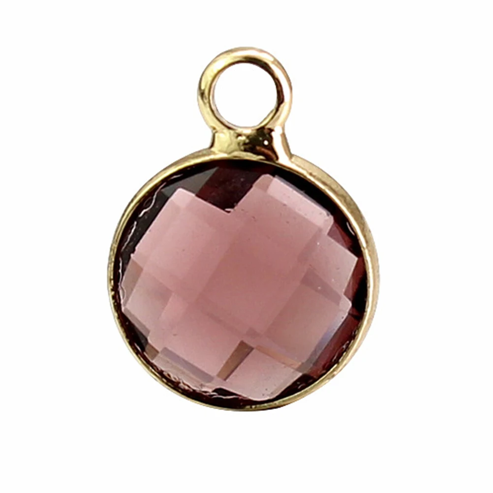 

12 Pcs Crystal Pendant Accessories Multi Faceted Alloy Charm Necklace Making DIY Charms Jewelry Project Decorative