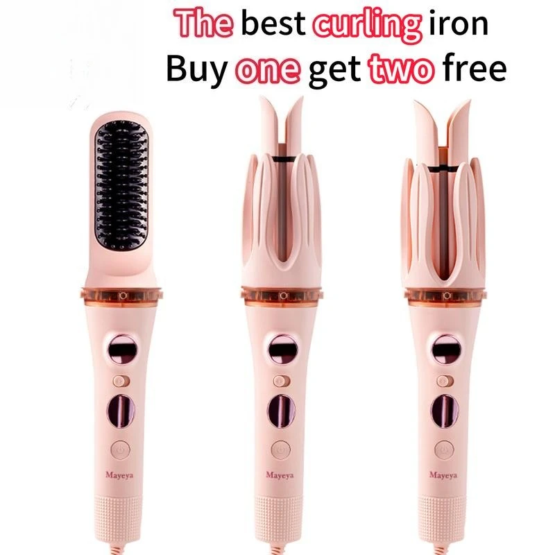 

Mayeya Pink Flawless Instant Naturalwaves Automatic Curler with LED Display & Adjustable Temperature
