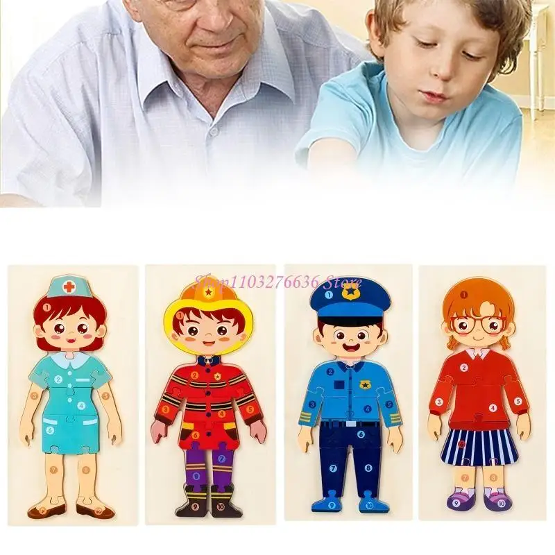 

R6FD 5,91x11,81 дюйма деревянная головоломка для карьеры, набор для тренировки мозга, доска, портативный набор для обучающие