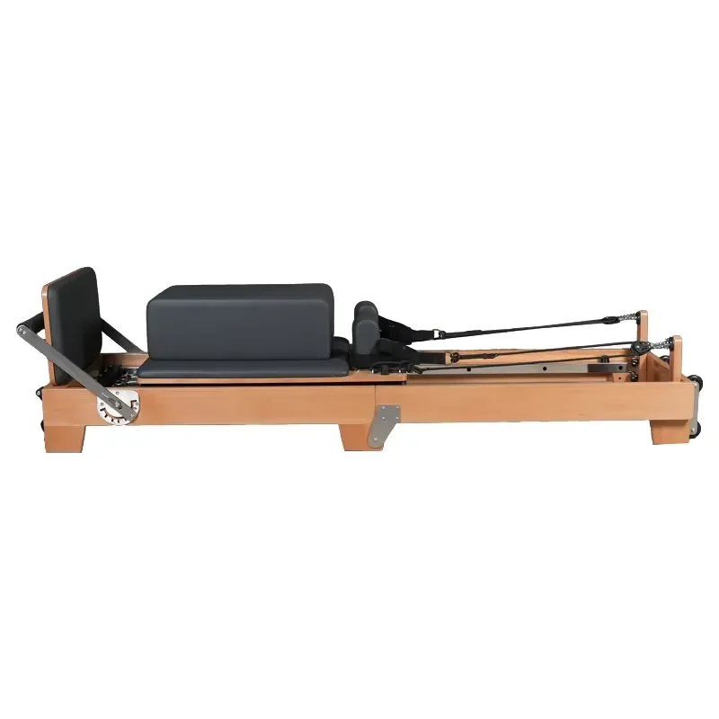Beech Wood Pilates Core Bed Reformer Machine-Portable & Durable Multifunction Yoga Training Pilates Studio Equipment