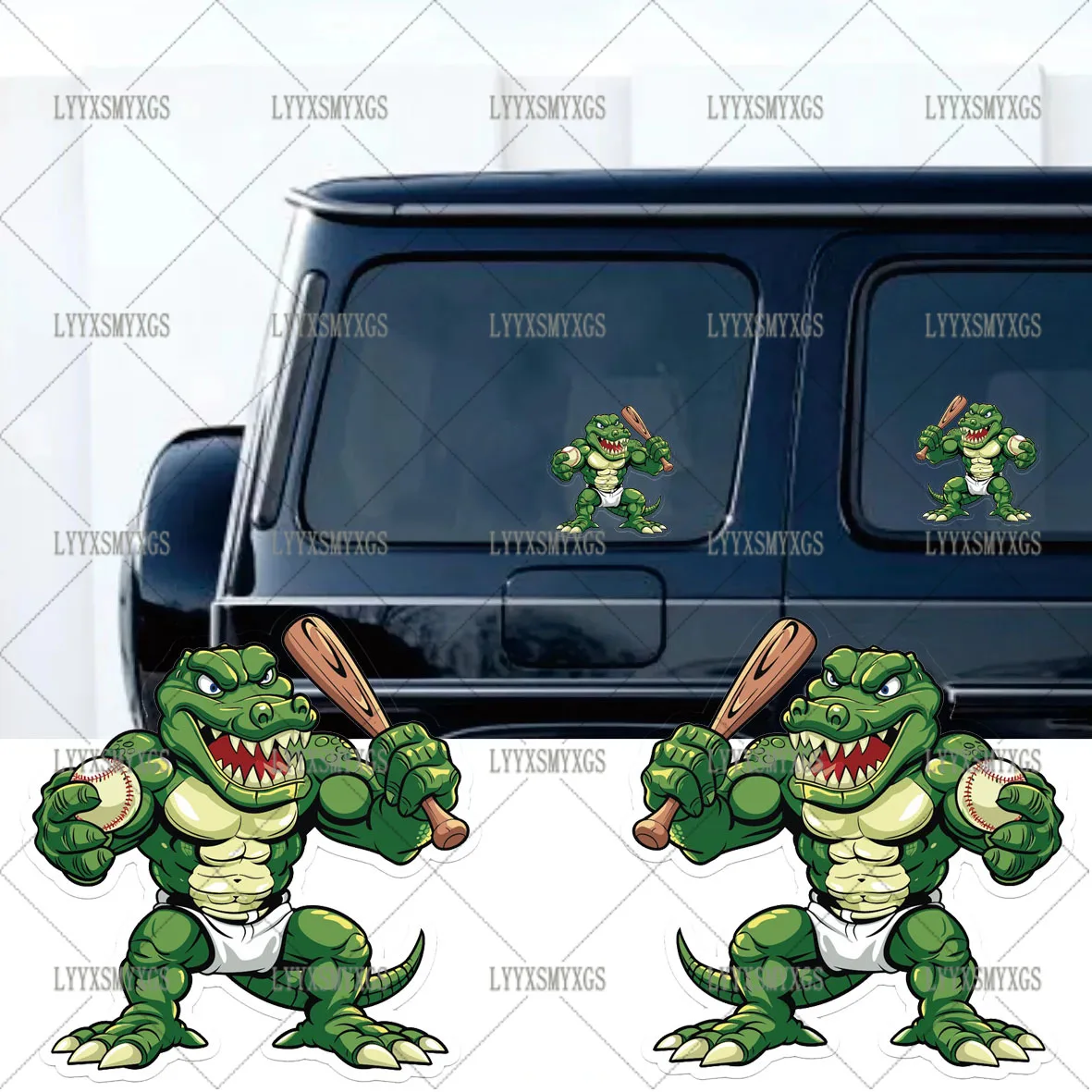 

Self-Adhesive Custom Angry Baseball Alligator Car Stickers Waterproof Sunscreen Vinyl Decal PVC Wholesale Car Decoration