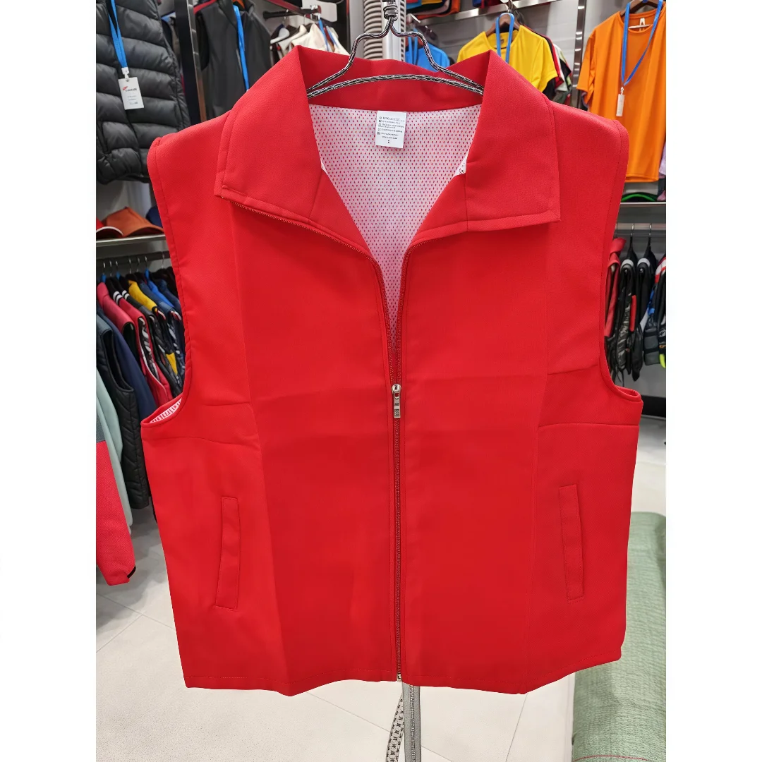

Summer Sleeveless Thin Breathable Jacket Activity Volunteer Vest Custom Logo Printing Brand Text Work Uniform Men And Women 4XL