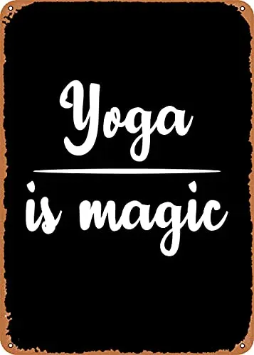 Dsydec Yoga is Magic – panneau métallique d'aspect Vintage, imprimés artistiques, cadeau rétro