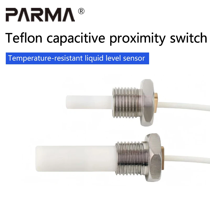 Capacitive liquid level sensor with high precision, Teflon material, resistant to high temperatures, and corrosion-resistant.