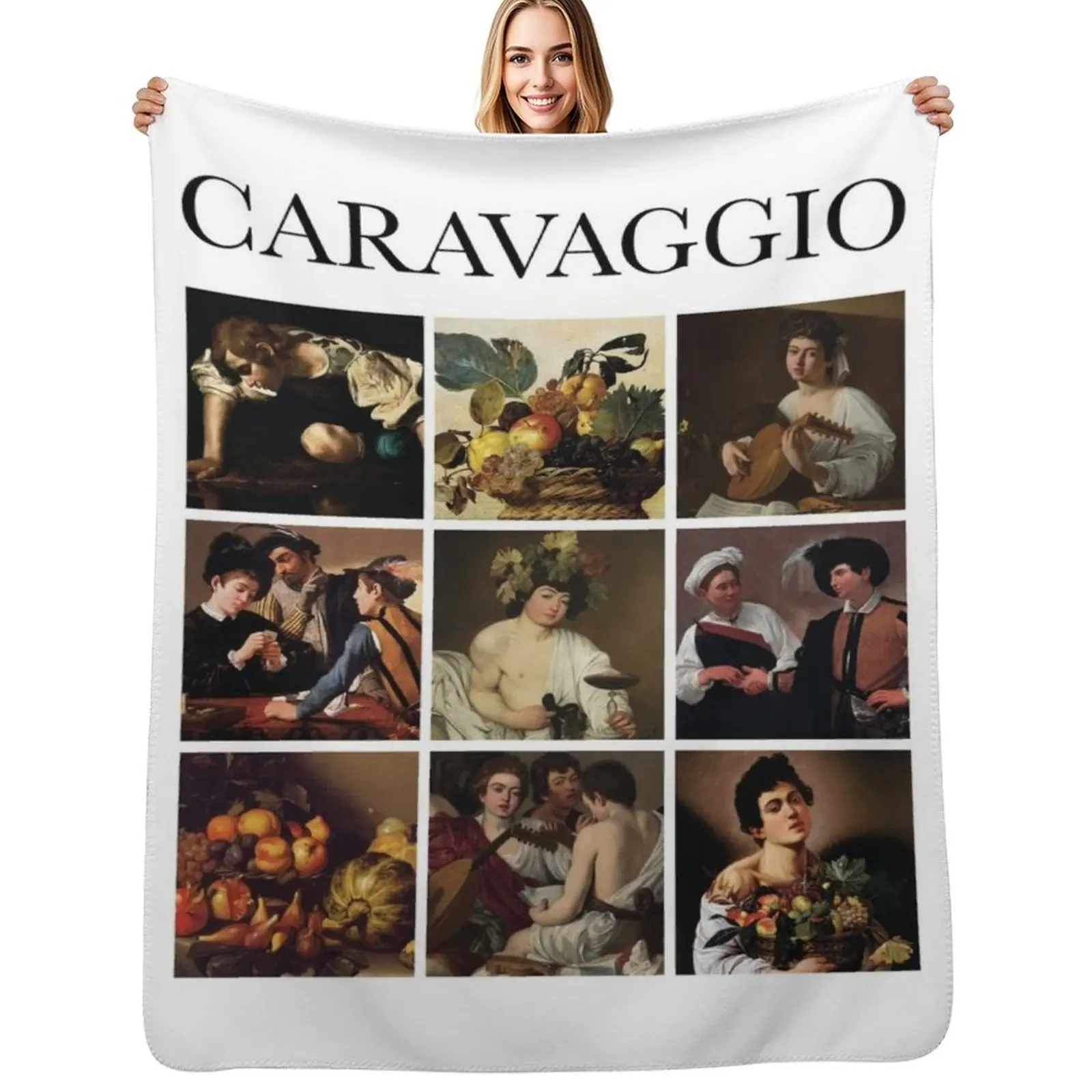 

Caravaggio - Collage Throw Blanket Weighted For Decorative Sofa cosplay anime Flannel Fabric Blankets