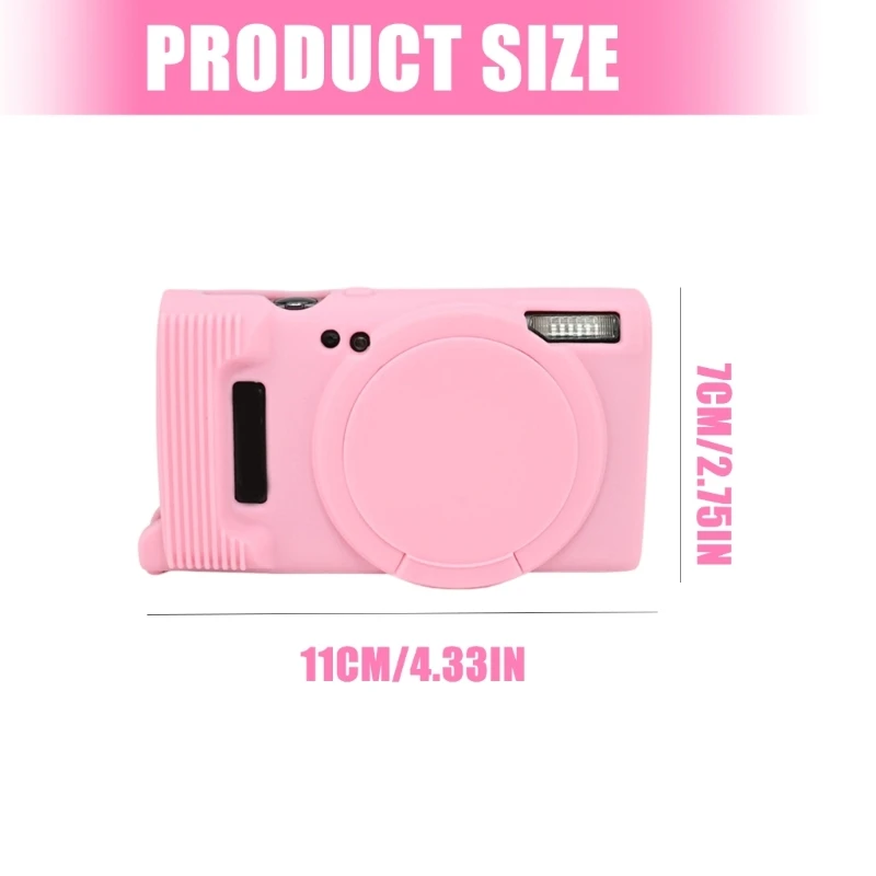  Everyday Camera Case with Silicone Exterior, Grip Texture, Rear Screen Opening, and Carry Ready Body Coverage Design