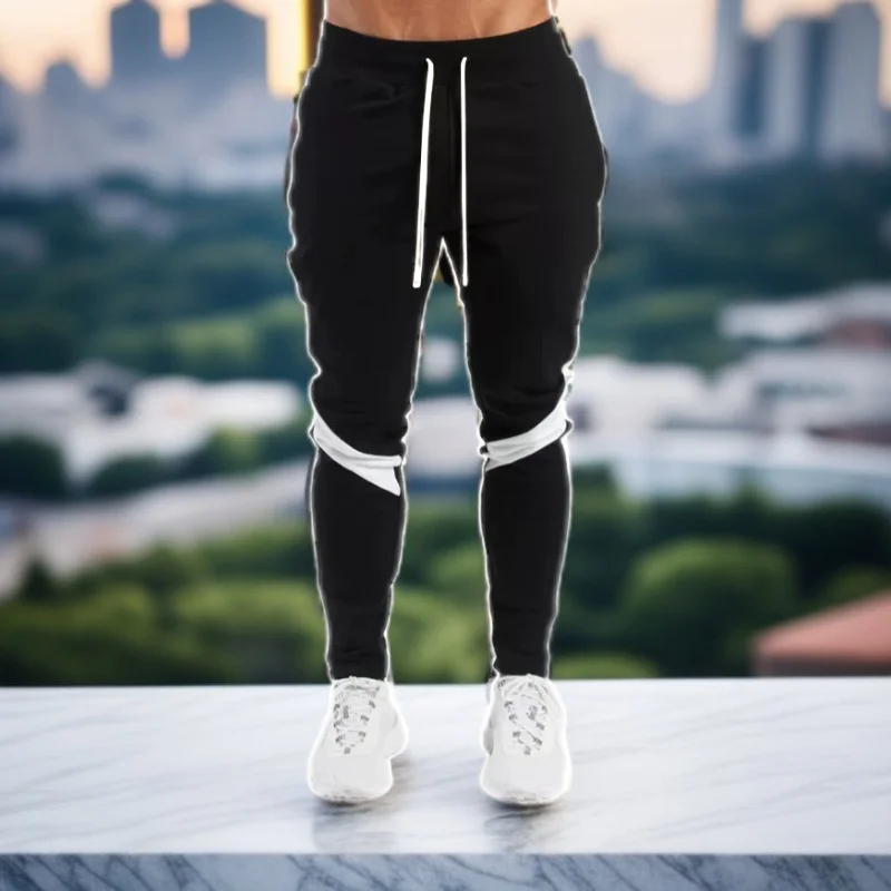 Running Pants Reflective Quick Dry Summer Jogging Trousers Men Gym Thin Cool Male Fishing Hiking Sports Long Pants Breathable