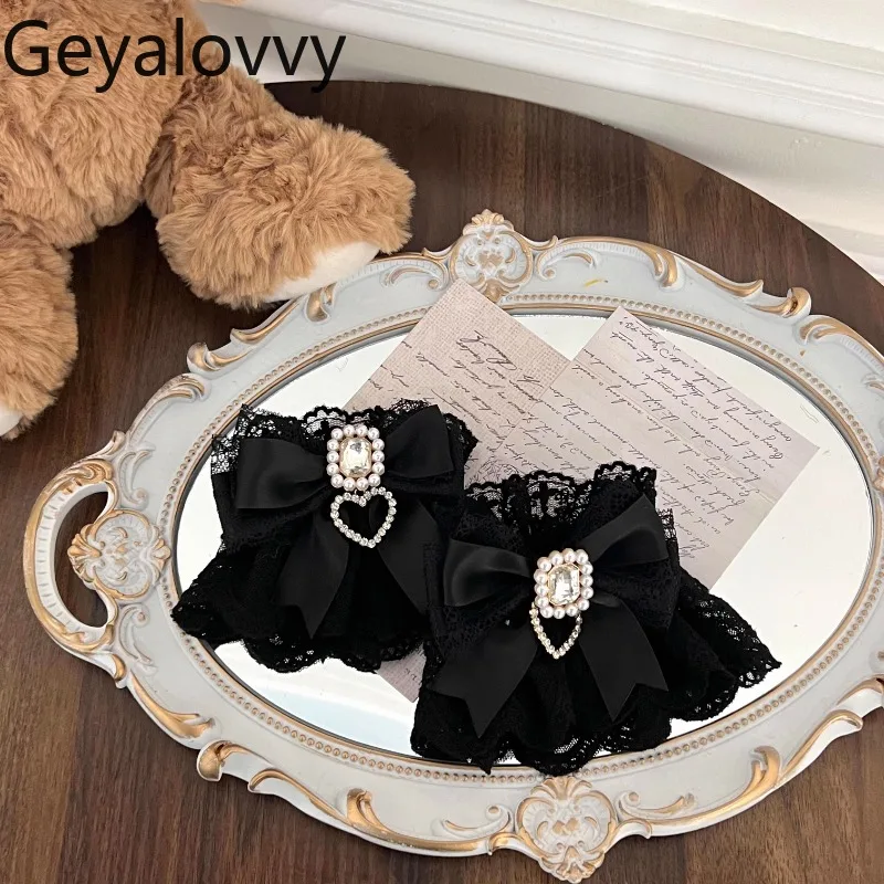 Serie Mine Lolita prodotta in massa giapponese carina manica a mano decorativa dolce ragazza versatile copertura a maniche corte con fiocco in pizzo