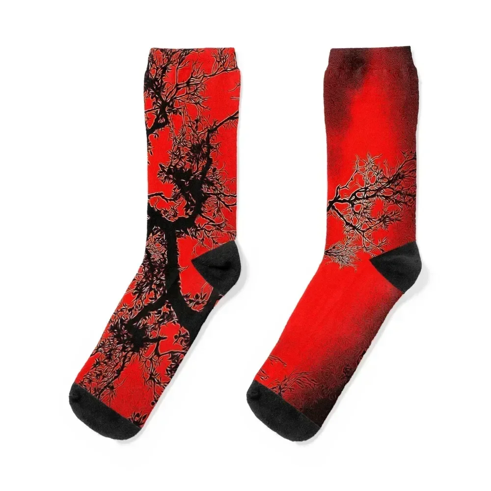 

The Red Oak Socks halloween golf fashionable winter thermal Woman Socks Men's set snow floor Socks Man Women's