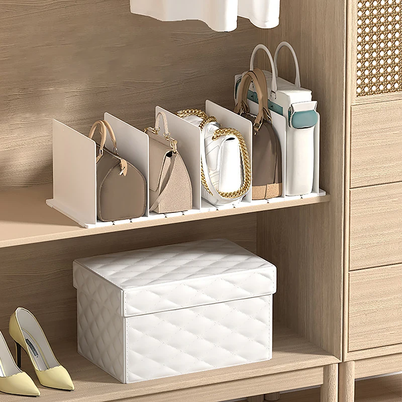 Wardrobe Divider Shelf Handbag Organize Household Multifunctional Storage Partition Books Bags Storage Display Rack ABS 2024 New