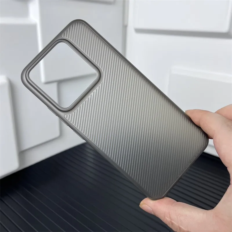 

Ultra Slim 0.7mm Back Case For Xiaomi Mi 14/14 Pro Matte PP stripe Anti fingerprint frosted Cover